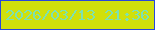 文字の大きさ：1、枠の色：2748db、背景の色：d0e00b、文字の色：7de1b2 無料ブログパーツのブログ時計