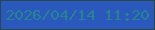 文字の大きさ：3、枠の色：27494a、背景の色：2a58bc、文字の色：268491 無料ブログパーツのブログ時計