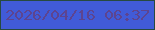 文字の大きさ：3、枠の色：274a40、背景の色：415bd8、文字の色：5d4490 無料ブログパーツのブログ時計