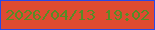 文字の大きさ：5、枠の色：274ae7、背景の色：de4b31、文字の色：578c26 無料ブログパーツのブログ時計