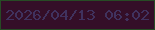 文字の大きさ：1、枠の色：274b25、背景の色：340e28、文字の色：40325e 無料ブログパーツのブログ時計