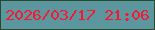 文字の大きさ：4、枠の色：274c2d、背景の色：5c969f、文字の色：f6182f 無料ブログパーツのブログ時計