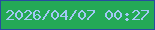 文字の大きさ：1、枠の色：274c9f、背景の色：24a956、文字の色：a2c8f6 無料ブログパーツのブログ時計
