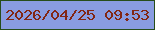 文字の大きさ：3、枠の色：274d1a、背景の色：899ce1、文字の色：822614 無料ブログパーツのブログ時計