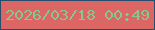 文字の大きさ：5、枠の色：274d6c、背景の色：dc6664、文字の色：86c690 無料ブログパーツのブログ時計