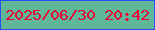 文字の大きさ：1、枠の色：274df3、背景の色：5fb698、文字の色：ef0133 無料ブログパーツのブログ時計