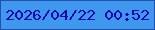 文字の大きさ：3、枠の色：274eb1、背景の色：3e98ee、文字の色：1906ae 無料ブログパーツのブログ時計