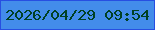 文字の大きさ：4、枠の色：274ee1、背景の色：438cea、文字の色：004124 無料ブログパーツのブログ時計