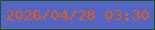 文字の大きさ：3、枠の色：27511e、背景の色：5466c5、文字の色：e15c02 無料ブログパーツのブログ時計