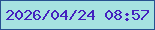 文字の大きさ：3、枠の色：275190、背景の色：a6e2e1、文字の色：4421bf 無料ブログパーツのブログ時計