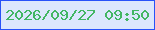 文字の大きさ：1、枠の色：2752f9、背景の色：dbe7fd、文字の色：42b663 無料ブログパーツのブログ時計