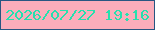 文字の大きさ：3、枠の色：275682、背景の色：faadbb、文字の色：25e0ae 無料ブログパーツのブログ時計