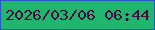 文字の大きさ：3、枠の色：2758c6、背景の色：20b66e、文字の色：420a3e 無料ブログパーツのブログ時計