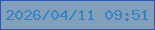 文字の大きさ：2、枠の色：2759bb、背景の色：849fb9、文字の色：3386c6 無料ブログパーツのブログ時計