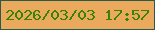 文字の大きさ：5、枠の色：275c4c、背景の色：eba95e、文字の色：368305 無料ブログパーツのブログ時計