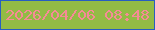 文字の大きさ：2、枠の色：275ec1、背景の色：93bb45、文字の色：f68b96 無料ブログパーツのブログ時計