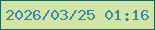 文字の大きさ：3、枠の色：27614d、背景の色：d0e5a6、文字の色：3a89a2 無料ブログパーツのブログ時計