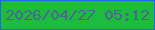 文字の大きさ：3、枠の色：2763ea、背景の色：1cbc3d、文字の色：4b6395 無料ブログパーツのブログ時計
