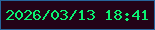 文字の大きさ：4、枠の色：27649b、背景の色：230317、文字の色：0af272 無料ブログパーツのブログ時計