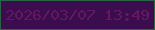 文字の大きさ：2、枠の色：276546、背景の色：3b0d4e、文字の色：631861 無料ブログパーツのブログ時計