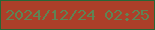 文字の大きさ：3、枠の色：276736、背景の色：ac3f29、文字の色：5e8454 無料ブログパーツのブログ時計
