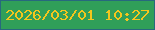 文字の大きさ：1、枠の色：27697e、背景の色：309f59、文字の色：f4c61d 無料ブログパーツのブログ時計