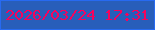 文字の大きさ：3、枠の色：276af1、背景の色：285eba、文字の色：f5035d 無料ブログパーツのブログ時計