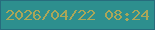文字の大きさ：3、枠の色：276c7d、背景の色：2d8f8e、文字の色：aaa659 無料ブログパーツのブログ時計