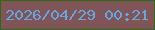 文字の大きさ：4、枠の色：276e13、背景の色：815557、文字の色：62a8df 無料ブログパーツのブログ時計