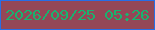 文字の大きさ：2、枠の色：276ee6、背景の色：944757、文字の色：19b36f 無料ブログパーツのブログ時計