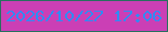 文字の大きさ：3、枠の色：276f5f、背景の色：cb3fb5、文字の色：308bf3 無料ブログパーツのブログ時計