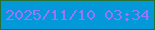 文字の大きさ：5、枠の色：277031、背景の色：0399d8、文字の色：9976f9 無料ブログパーツのブログ時計