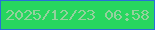 文字の大きさ：4、枠の色：2770d8、背景の色：27d65f、文字の色：93d19d 無料ブログパーツのブログ時計