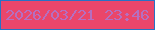 文字の大きさ：2、枠の色：2772c5、背景の色：ea466b、文字の色：b56fc1 無料ブログパーツのブログ時計