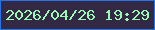 文字の大きさ：5、枠の色：2773e8、背景の色：332944、文字の色：98fdb3 無料ブログパーツのブログ時計