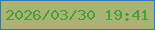 文字の大きさ：3、枠の色：277cc3、背景の色：a9b377、文字の色：47a12e 無料ブログパーツのブログ時計