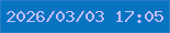 文字の大きさ：3、枠の色：277cc4、背景の色：0774c2、文字の色：c3bef8 無料ブログパーツのブログ時計