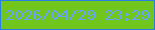 文字の大きさ：1、枠の色：277ee4、背景の色：70c61c、文字の色：65a3fe 無料ブログパーツのブログ時計
