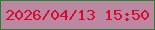 文字の大きさ：3、枠の色：277f36、背景の色：bc87a0、文字の色：d8082f 無料ブログパーツのブログ時計