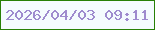 文字の大きさ：4、枠の色：278006、背景の色：f4fbfe、文字の色：9e8bce 無料ブログパーツのブログ時計