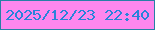 文字の大きさ：5、枠の色：2780a6、背景の色：fd87ee、文字の色：2983da 無料ブログパーツのブログ時計