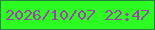 文字の大きさ：3、枠の色：27833e、背景の色：2dfc23、文字の色：a33db2 無料ブログパーツのブログ時計