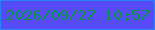 文字の大きさ：5、枠の色：2783fa、背景の色：574bf7、文字の色：079949 無料ブログパーツのブログ時計