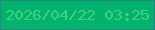 文字の大きさ：3、枠の色：278483、背景の色：02b36d、文字の色：41d07d 無料ブログパーツのブログ時計