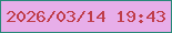 文字の大きさ：1、枠の色：278878、背景の色：e7aee9、文字の色：bf3d4a 無料ブログパーツのブログ時計