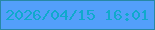 文字の大きさ：3、枠の色：2788a5、背景の色：539ffa、文字の色：10a9cc 無料ブログパーツのブログ時計