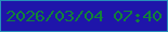 文字の大きさ：1、枠の色：2790ba、背景の色：1f15aa、文字の色：128239 無料ブログパーツのブログ時計
