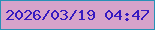 文字の大きさ：3、枠の色：2791b6、背景の色：d6a3ca、文字の色：361ac0 無料ブログパーツのブログ時計