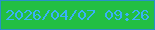 文字の大きさ：1、枠の色：2792c8、背景の色：22bf43、文字の色：39b1f7 無料ブログパーツのブログ時計
