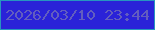 文字の大きさ：4、枠の色：2795bf、背景の色：2a22d8、文字の色：625dbf 無料ブログパーツのブログ時計